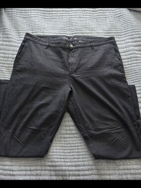 Old Navy Men's Charcoal Herringbone Chinos Sz 40 X 30